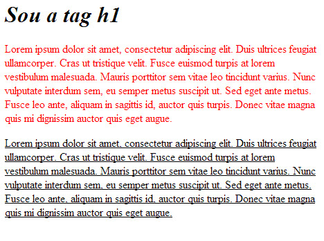 CSS Inline exemplo