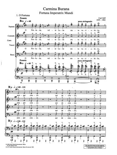 Carmina Burana Complete Vocal Score