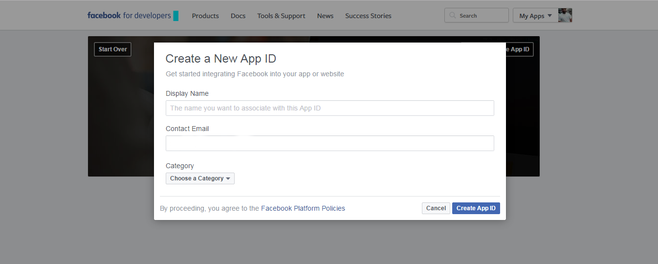 add facebook app