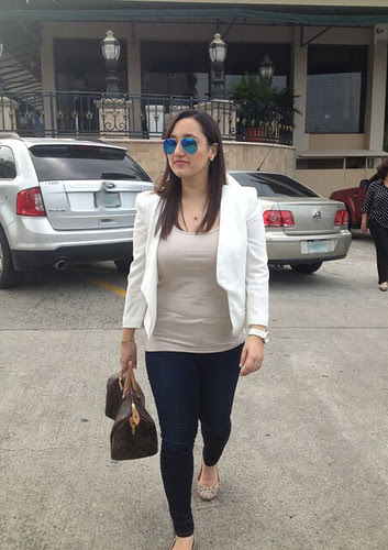 blazer ray-ban top jeans denim summer fashion latina