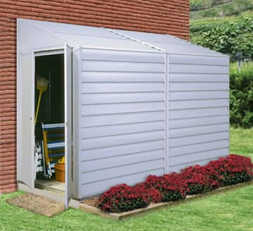 yardsaver 4 ft. w x 10 ft. d metal lean-to storage shed in