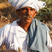 Rabari man with water buffalo calf