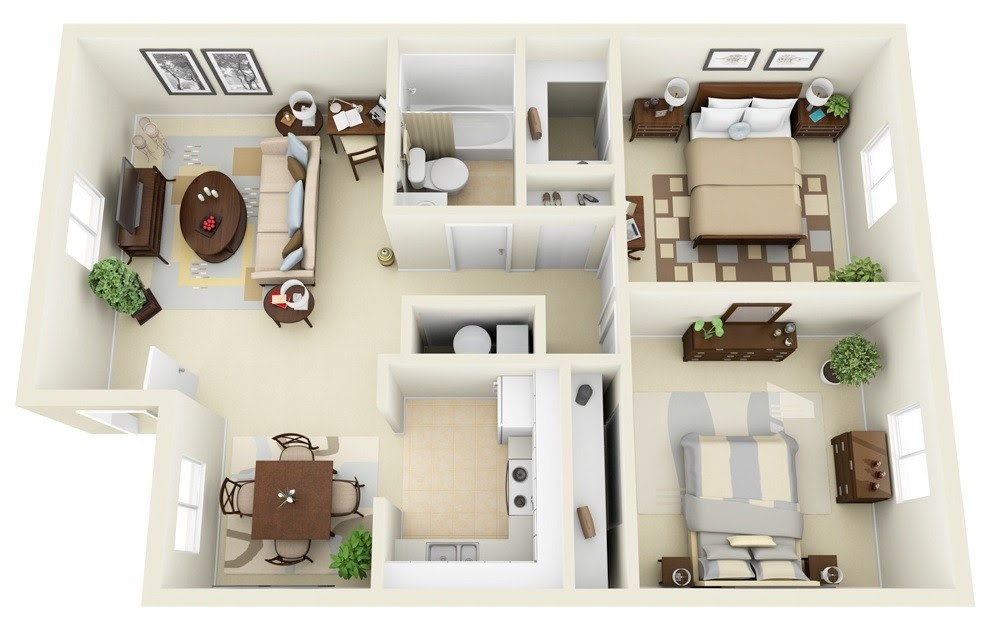 two bedrooms apartments