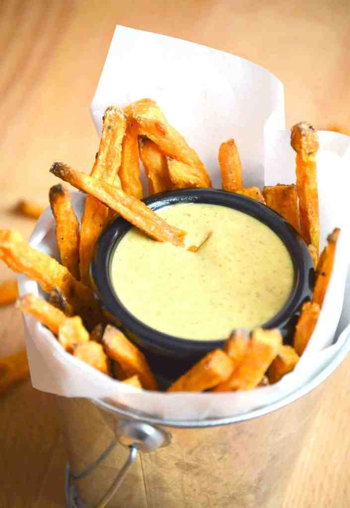 Baked Sweet Potato Fries with Maple Mustard Dipping Sauce ...