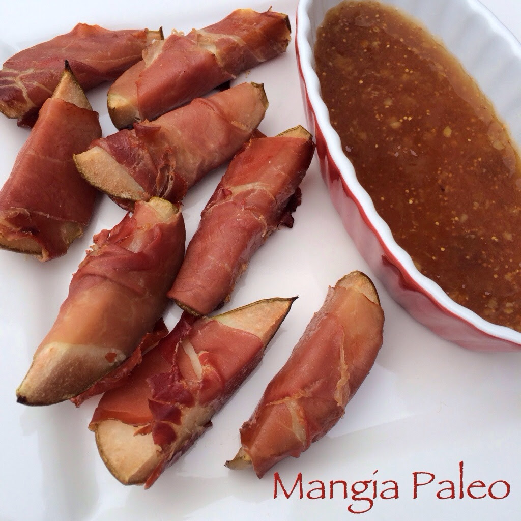 Prosciutto Pears with Fig Dip – Mangia Paleo