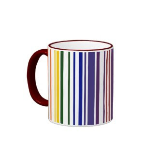 Double Rainbow Barcode mug