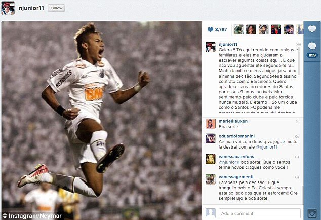 Neymar's message
