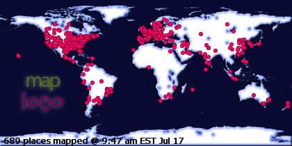 Profile Visitor Map - Click to view visits