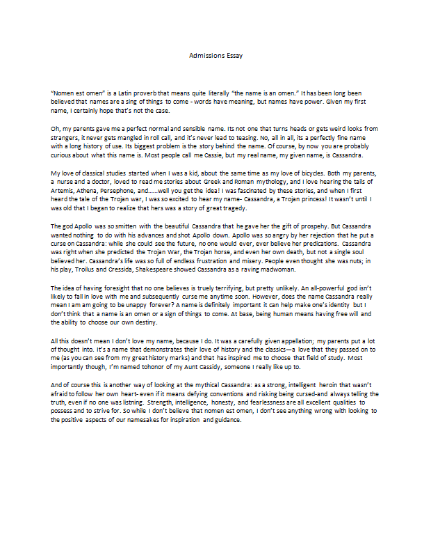 how to write an application essay based on a quote