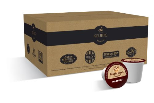 Gloria Jean's Coffees, Hazelnut Coffee, K-Cups for Keurig K-Cup Brewers (Pack of 50)