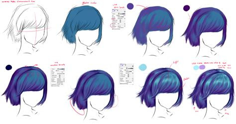 draw hair  ryky  deviantart