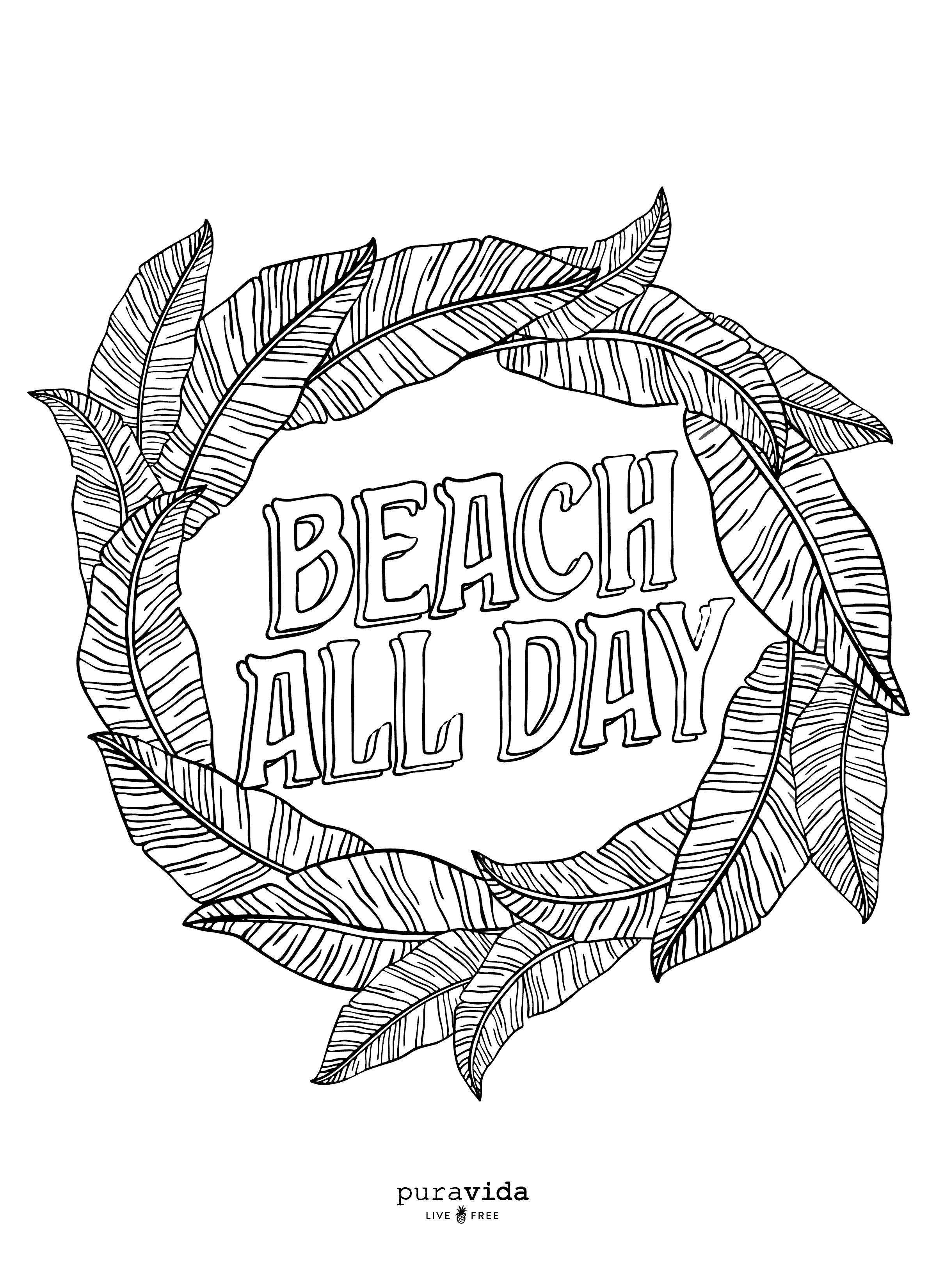 Download Pv Summer Coloring Sheets Pura Vida Bracelets