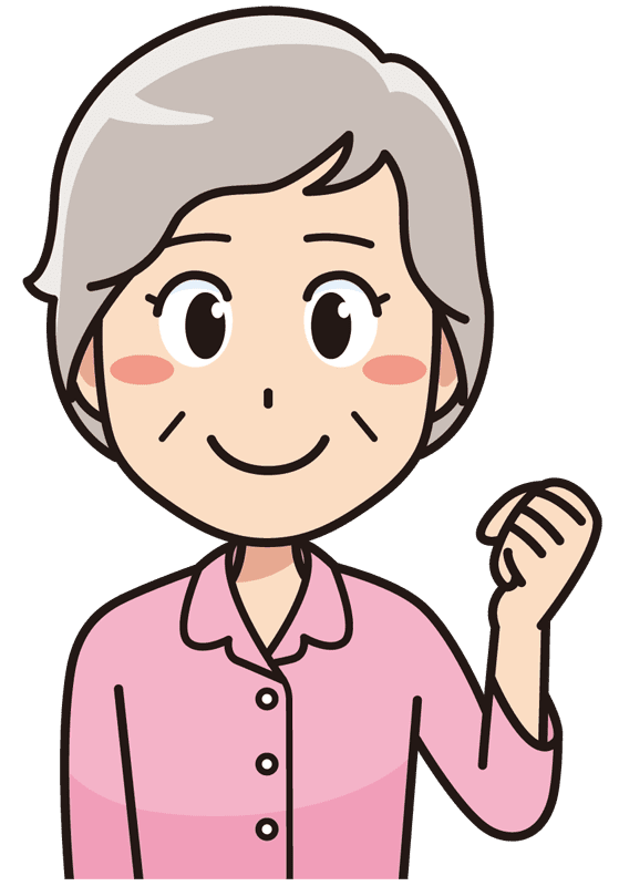 患者服を着た元気な高齢女性 無料イラスト素材 イラスト素材図鑑
