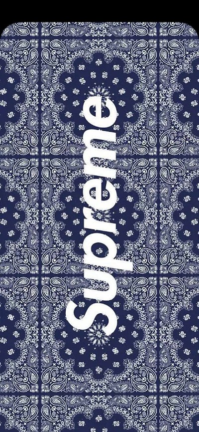 Pattern Blue Supreme Louis Vuitton Wallpaper