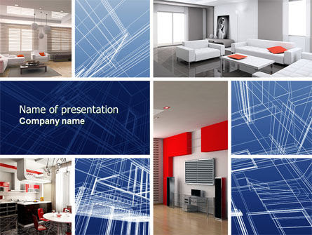  Interior  Design In 3D Modeling PowerPoint Template  