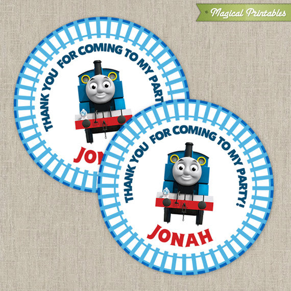 Thomas The Train Printable Birthday Favor Tag Labels