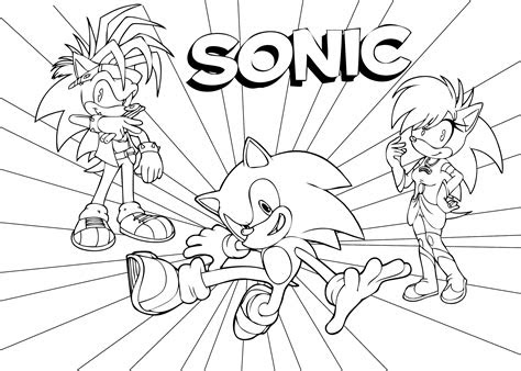 Sonic the hedgehog om the forest with knuckle, . sonic coloring pages for kids free printable paginas para colorir