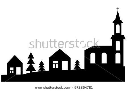 Download Christmas Village Silhouette at GetDrawings | Free download