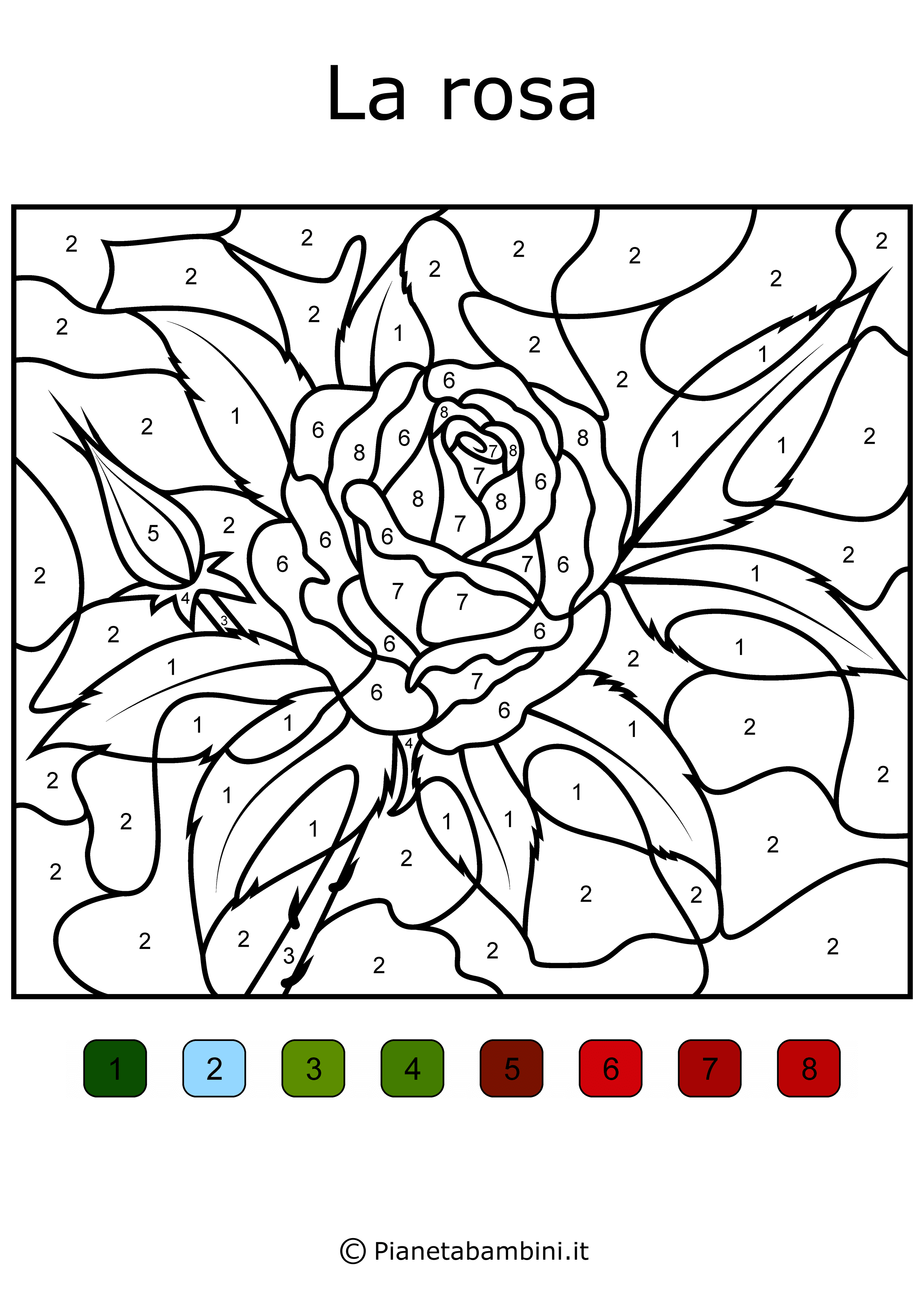 Conta e Colora da Stampare Disegni da Colorare in Base ai Numeri