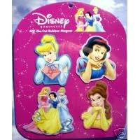 Disney Princess 4 Pc Collectable Die-Cut Rubber Magnets