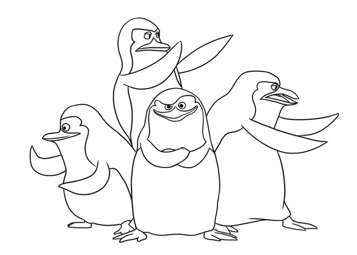 Madagascar Penguins Coloring Pages Coloring Pages