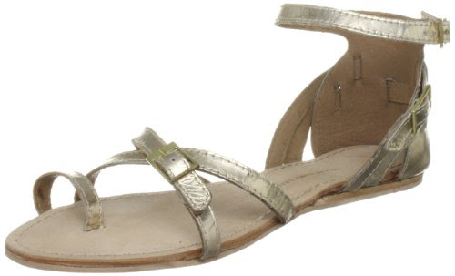Best Reviews KG by Kurt Geiger Women's Moby Gold Ankle Strap 2723161109 3 UK
