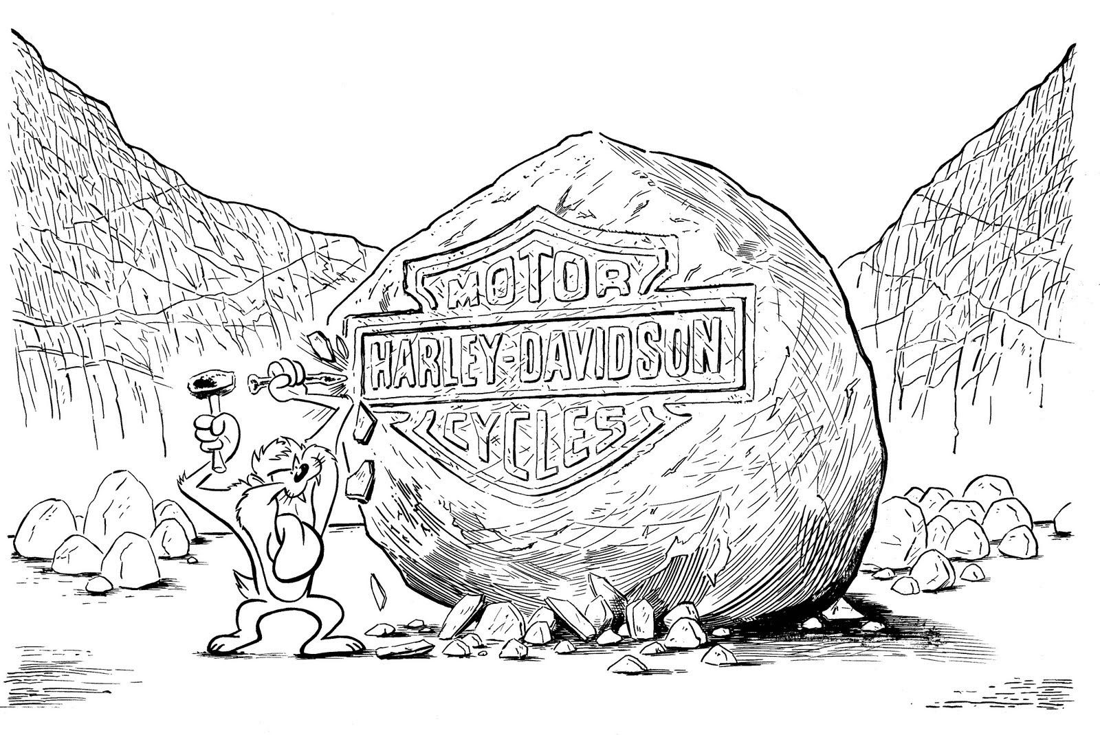 Harley Davidson Logo Coloring Pages - Coloring Home