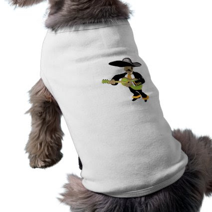mexican uke player green pet shirt