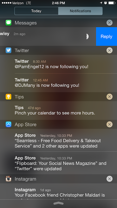 Respond to texts while you're in an app.
