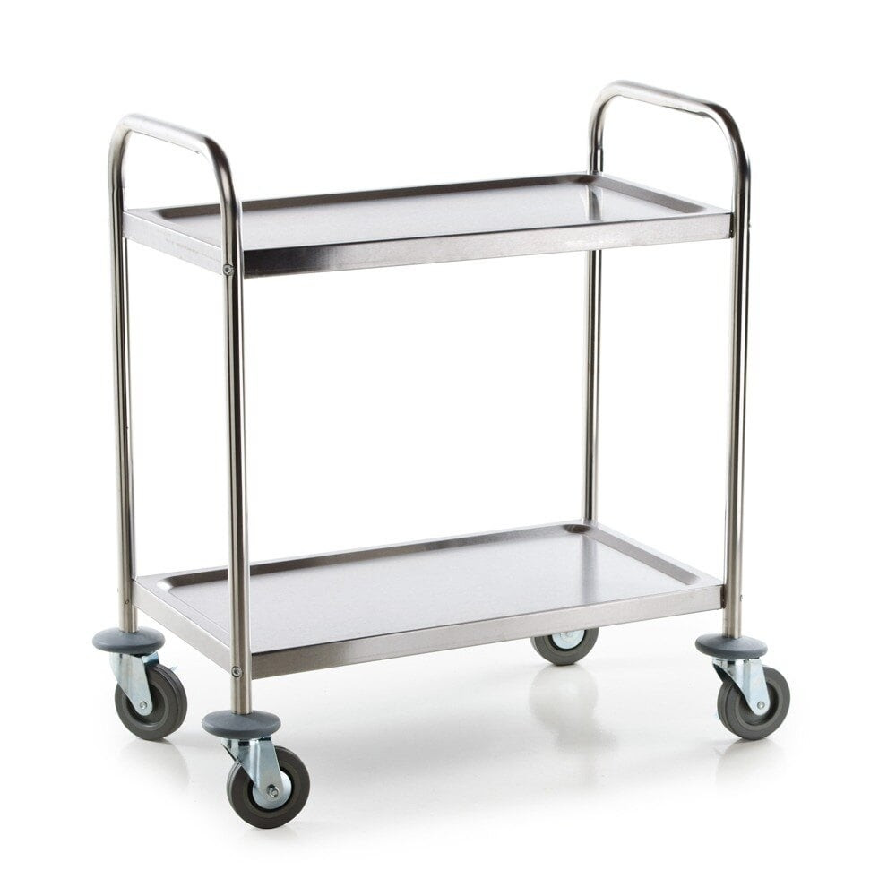 Stainless Steel 2 Shelf Utility Cart Rubbermaid 3424-88 Black 3 Shelf 