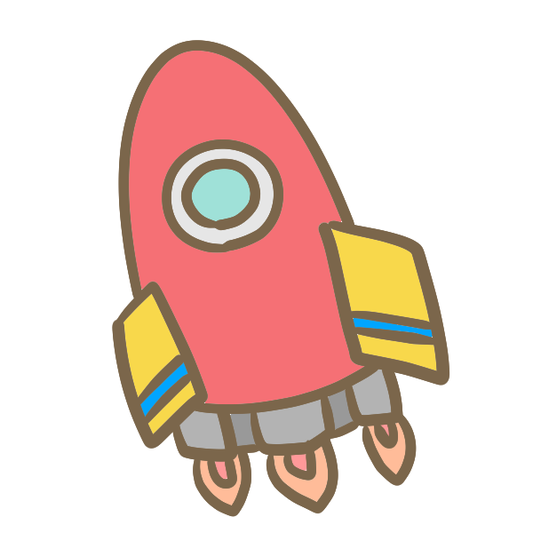 ロケット 赤 のイラスト かわいいフリー素材が無料のイラストレイン