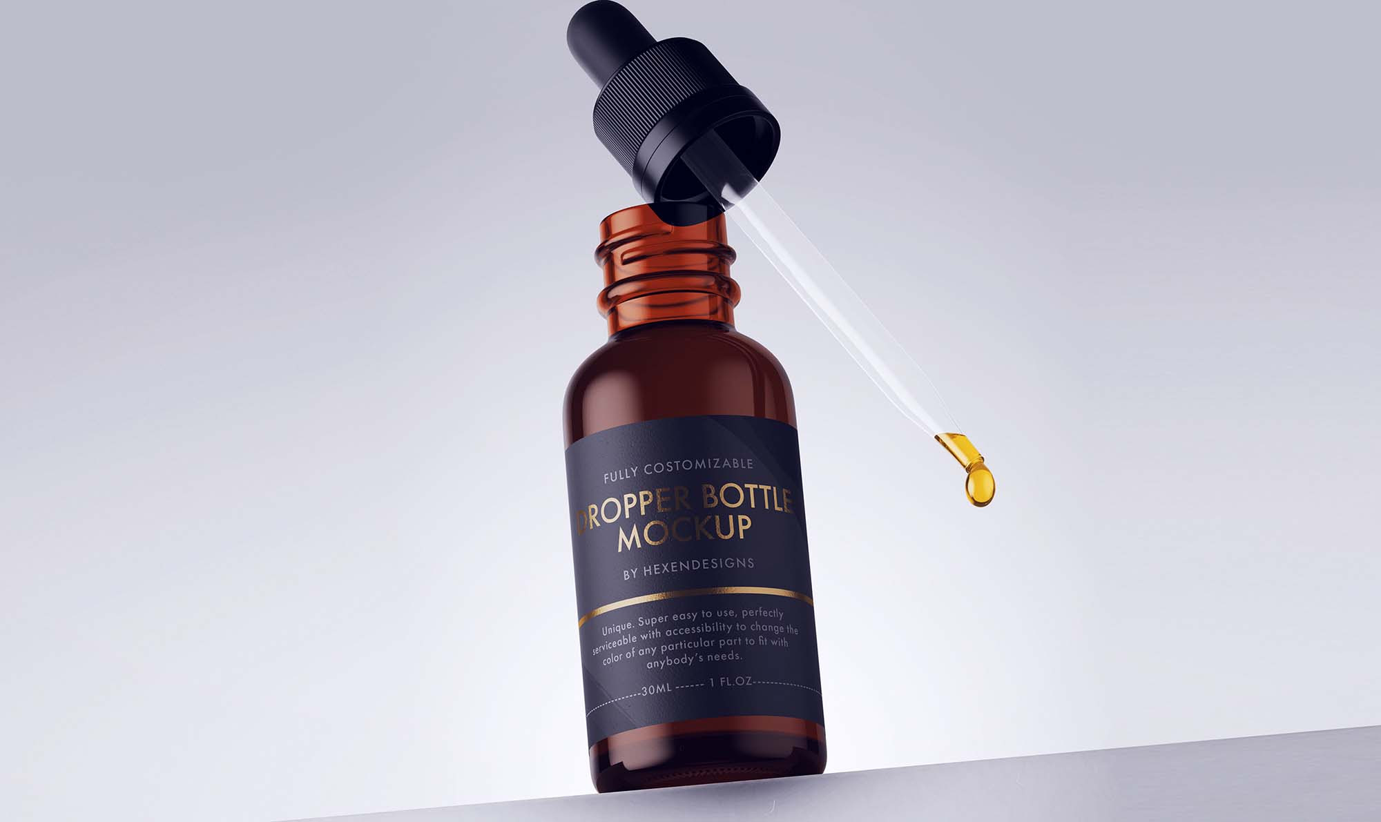 Download Dropper Bottle Mockup (PSD)