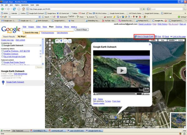 Google Maps Earth. Similar to Google Maps,