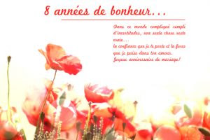 Anniversaire De Mariage 8 Ans Texte Waqar Anderson