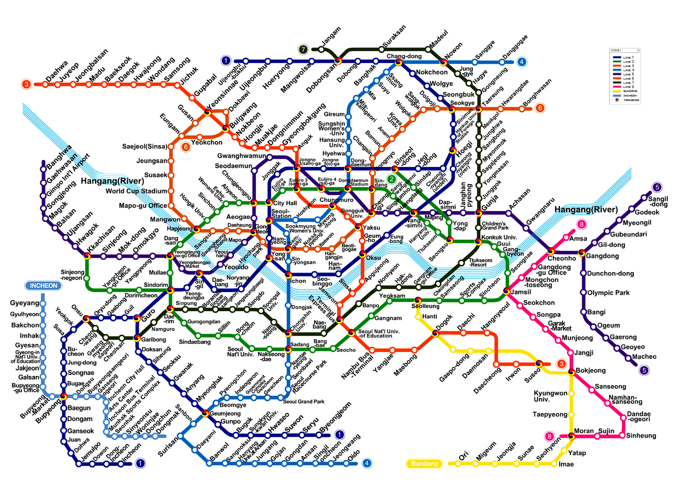 Seoul Subway Metro Map English Version Updated