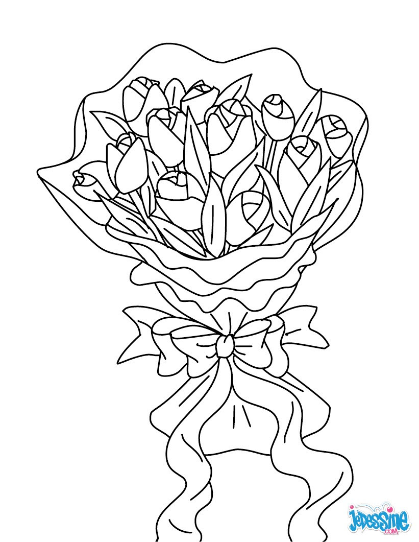 Coloriage Bouquet de fleurs