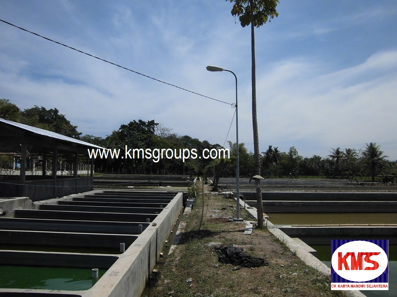  Pemasangan  Tiang  Lampu Penerangan Kolam Tiang  Lampu 