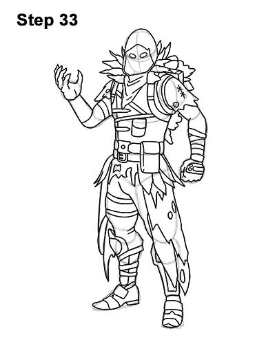 draw raven  fortnite video step  step pictures