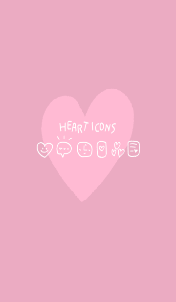 Pinkハートとハートのアイコン Line着せかえ 360円