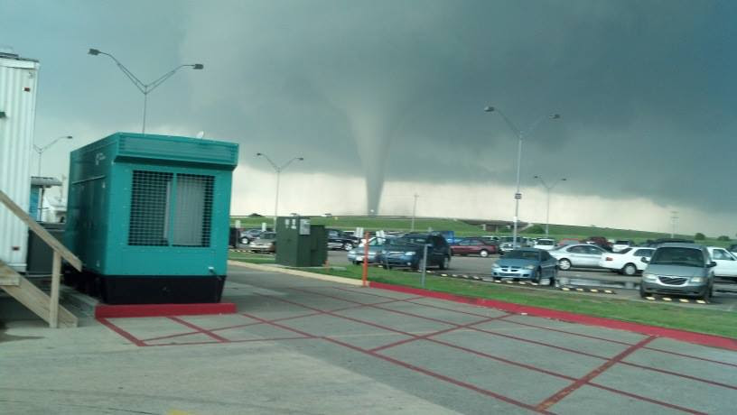 The Moore OK tornado just after it first touched down. This was taken from the Newcastle Casino Parking lot.