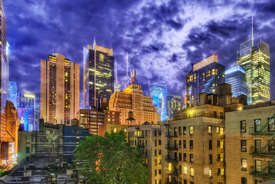 new york times building at night. new york times building at