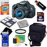 Canon EOS Rebel T3i 18 MP CMOS Digital SLR Camera with EF-S 18-55mm f/3.5-5.6 IS II Zoom Lens + 9pc Bundle 16GB Accessory Kit w/ HeroFiber® Ultra Gentle Cleaning Cloth