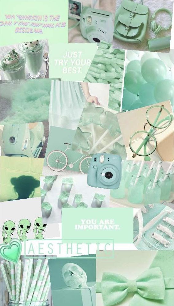 Aesthetic Wallpaper Iphone Green Pastel