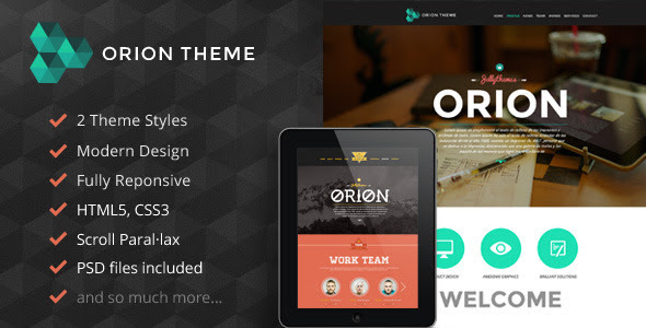 Orion Responsive Parallax One Page Portfolio 