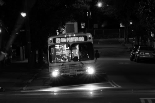 MBTA Bus in the Night