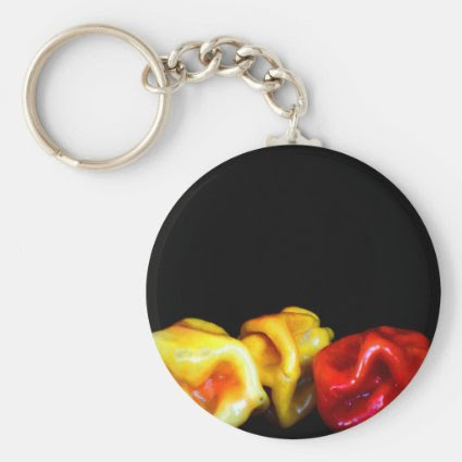 Three habaneros at the bottom image keychain