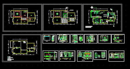 Garden design plans on CAD drawings, home improvement Free Download