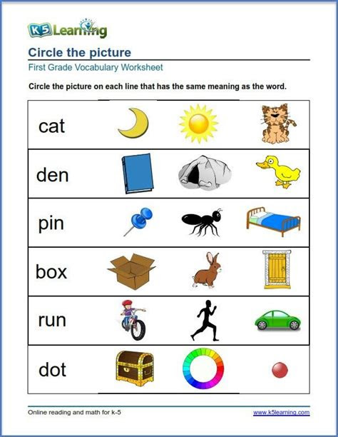  pin by debaki bose on debaki 1st grade worksheets vocabulary