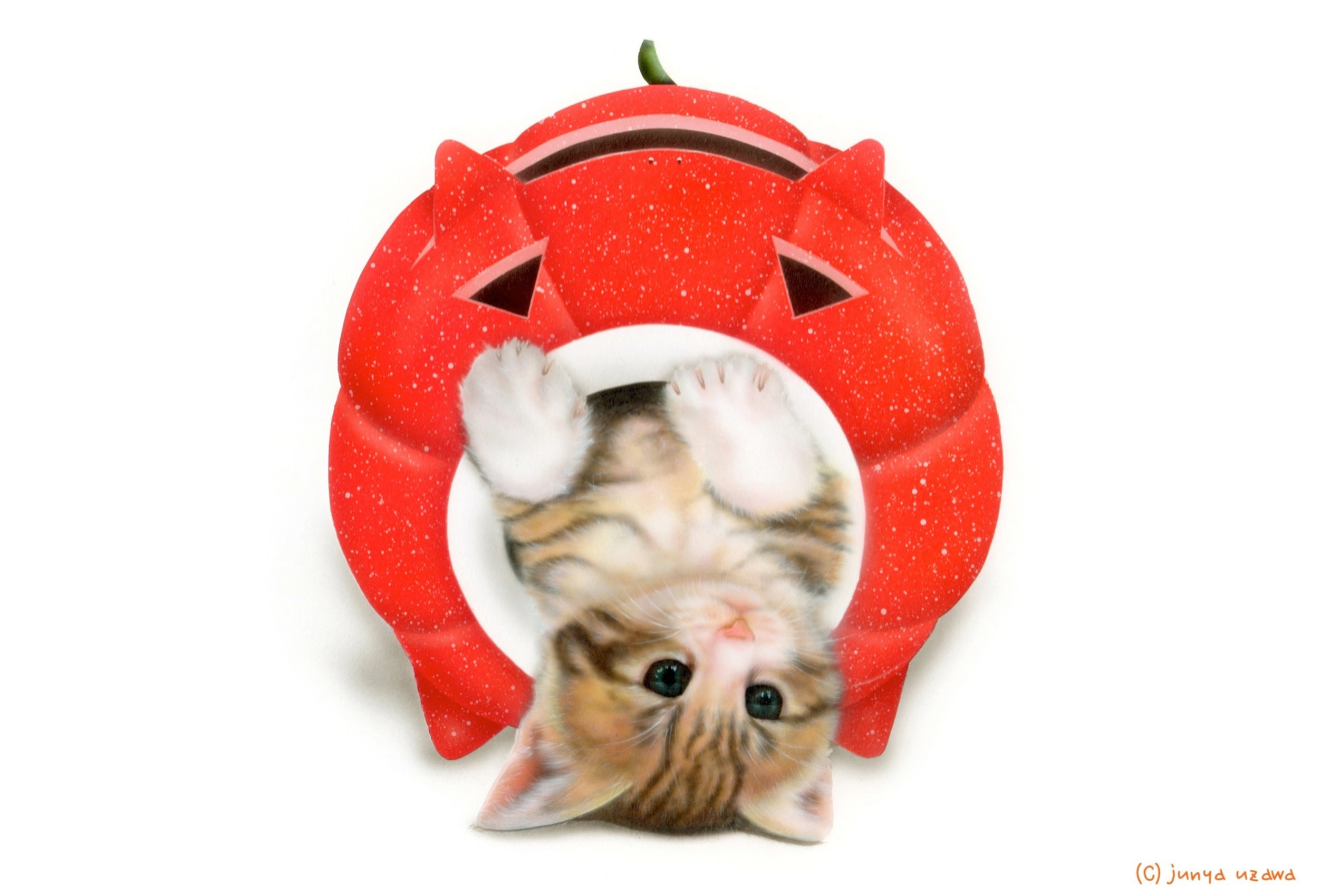 12月のデスクトップピクチャ 壁紙 クリスマス特集 Junya Blog 猫 犬 リアリズム絵画