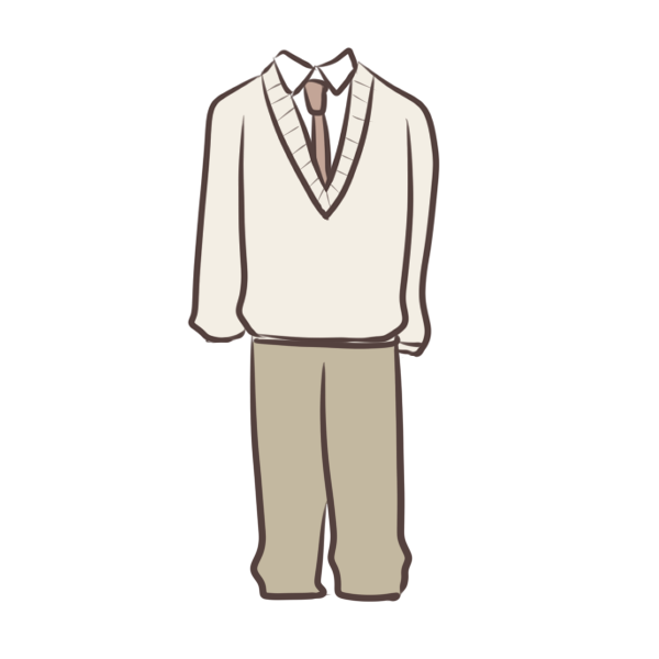 セーターと制服のイラスト かわいいフリー素材が無料のイラストレイン